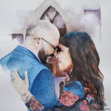 Engaged | Painting bridal portrait | Mishkalo Art Registry
