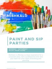 Virtual Paint and Sip Night | Team Building | Corporate event | Mishkalo