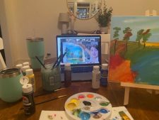 Virtual Paint and Sip Night | Team Building | Corporate event | Mishkalo